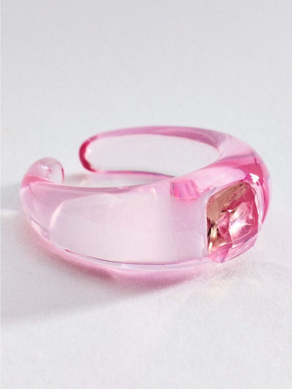 Anthropologie gemstone resin cocktail ring